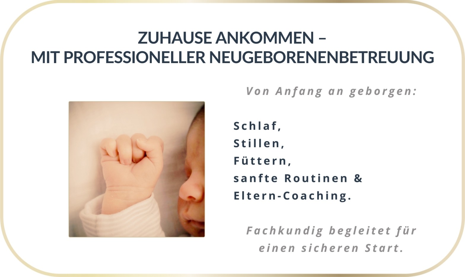 Professionelle Betreuung für Neugeborene – sanfte Routinen, Schlaf, Stillen und Elterncoaching